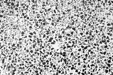 terrazzo flooring texture stone polished black and white old surface marble for background image horizontal