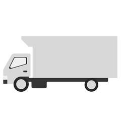 White truck flat illustration on white