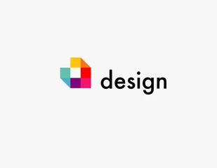 Fotobehang Abstract logo multicolored squares for company design © Logomarket