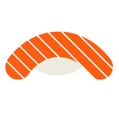 Sushi flat illustration on white