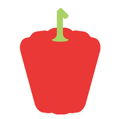 Pepper flat illustration on white