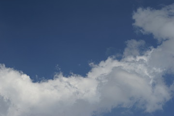 White clouds floating in the sky
