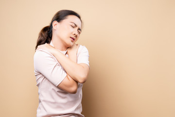 Fototapeta premium Woman has body pain
