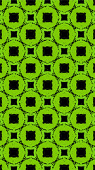 Ornate geometric pattern and abstract multicolored background