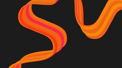 Abstract vector background with fluid colorful ribbon.