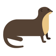 groundhog flat illustration on white
