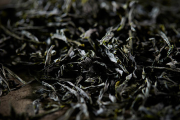 Dried seaweed background