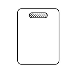 cutting board flat illustration on white