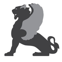 griffin flat illustration on white