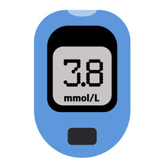 glucometer flat illustration on white