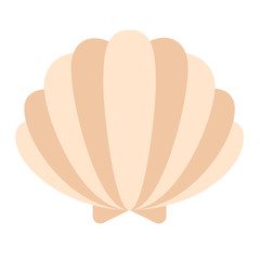 pearl shell flat illustration on white