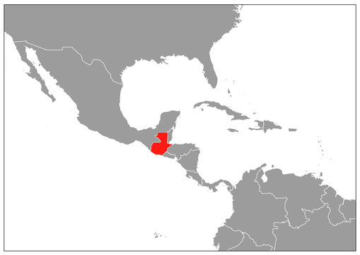 Guatemala map on gray base