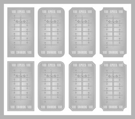 Eight of swords Tarot of the symbols silver and white