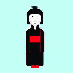 Japanese geisha character