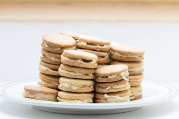 Fototapeta na wymiar pile of cookies served on plate