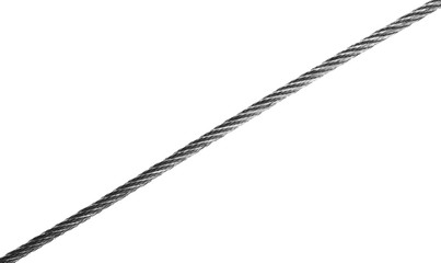 Steel metal hawser isolated on white