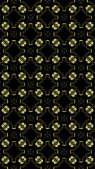 Ornate geometric pattern and abstract multicolored background