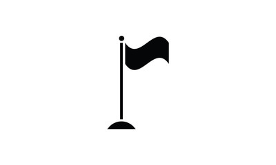 Flag symbol shape icon 