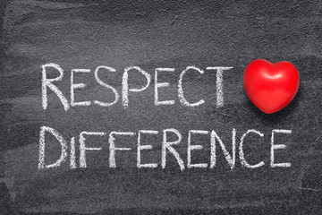 respect difference heart - obrazy, fototapety, plakaty