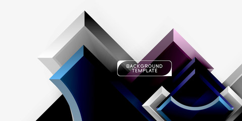 Geometrical 3d shapes background