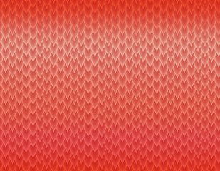 Red and coral gradient snake skin pattern, long sharp scale
