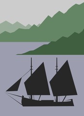 Sailing Boat on Water