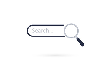 Search bar Icon. Flat vector illustration