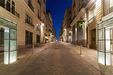 Obraz premium Nantes, street by night