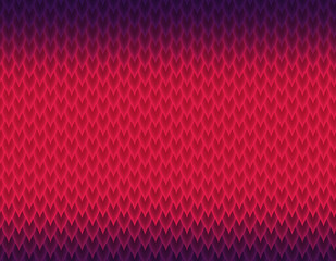 Red and violet gradient snake skin pattern, long sharp scale