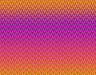 Violet, pink and yellow gradient snake skin pattern, long sharp scale