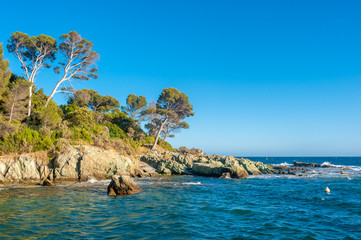 Coastal landscape at Cape Dramont near Saint-Raphael