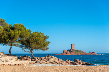 Coastal landscape at Cape Dramont near Saint-Raphael