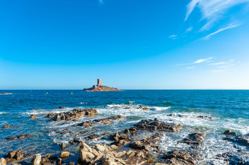 Coastal landscape at Cape Dramont near Saint-Raphael