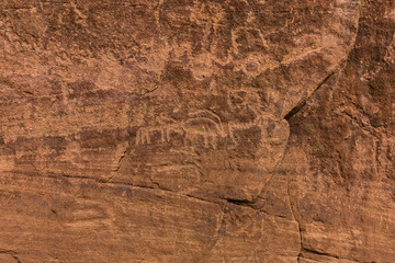 The Queen Victoria's Rock petroglyphs dated back to Neolith, Riyadh Province, Saudi Arabia