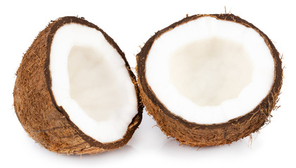 coconuts isolated on the white background  with clipping path