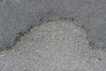 Asphalt cracks fracture surface texture