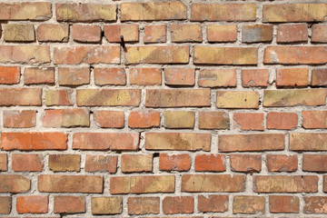 brick, wall, texture, red, pattern, old, bricks, cement, building, brickwork, block, 