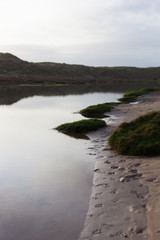 Calm water at small river in Scotland