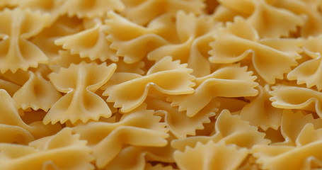 Dry uncooked farfalle