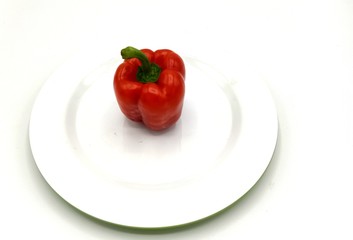 Colorful peppers On the plate to make Thai food