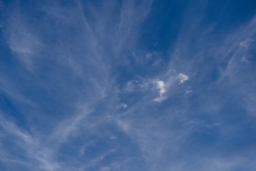 Beautiful sunset sky above clouds with dramatic light