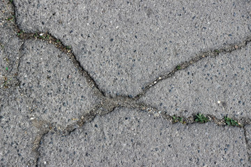 Asphalt cracks fracture surface texture