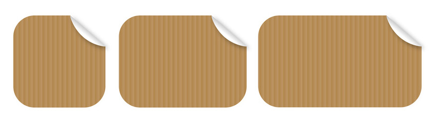 Etiquettes kraft rectangulaires - Vecteur