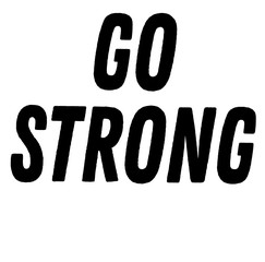 go strong stamp on white