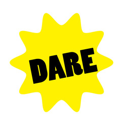 dare stamp on white
