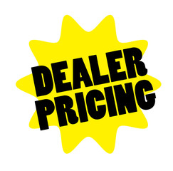 dealer pricing stamp on white
