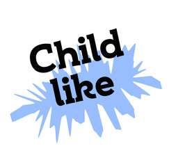 child like stamp on white