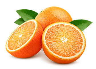 orange isolated on white background, clipping path, full depth of field