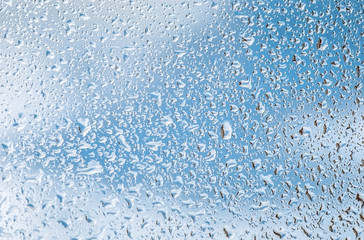 water drops on window glass