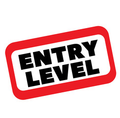 entry level stamp on white